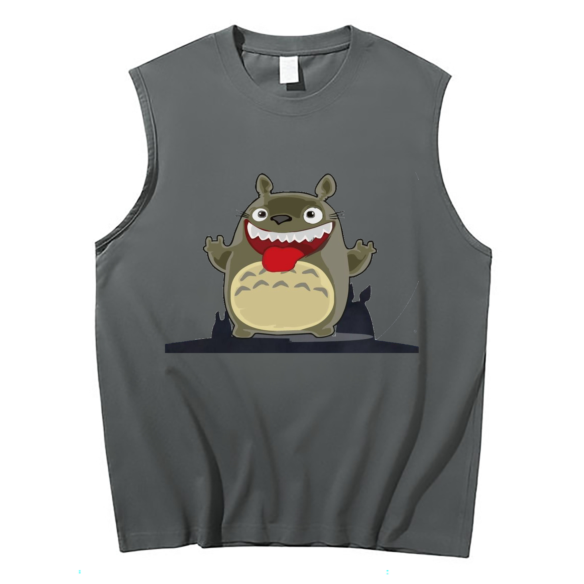 （画像用） となりのトトロ 草壁メイ 草壁サツキ My Neighbor Totoro Satsuki Kusakabe Mei Kusakabe コットン100％タンクトップ（フロントプリント）